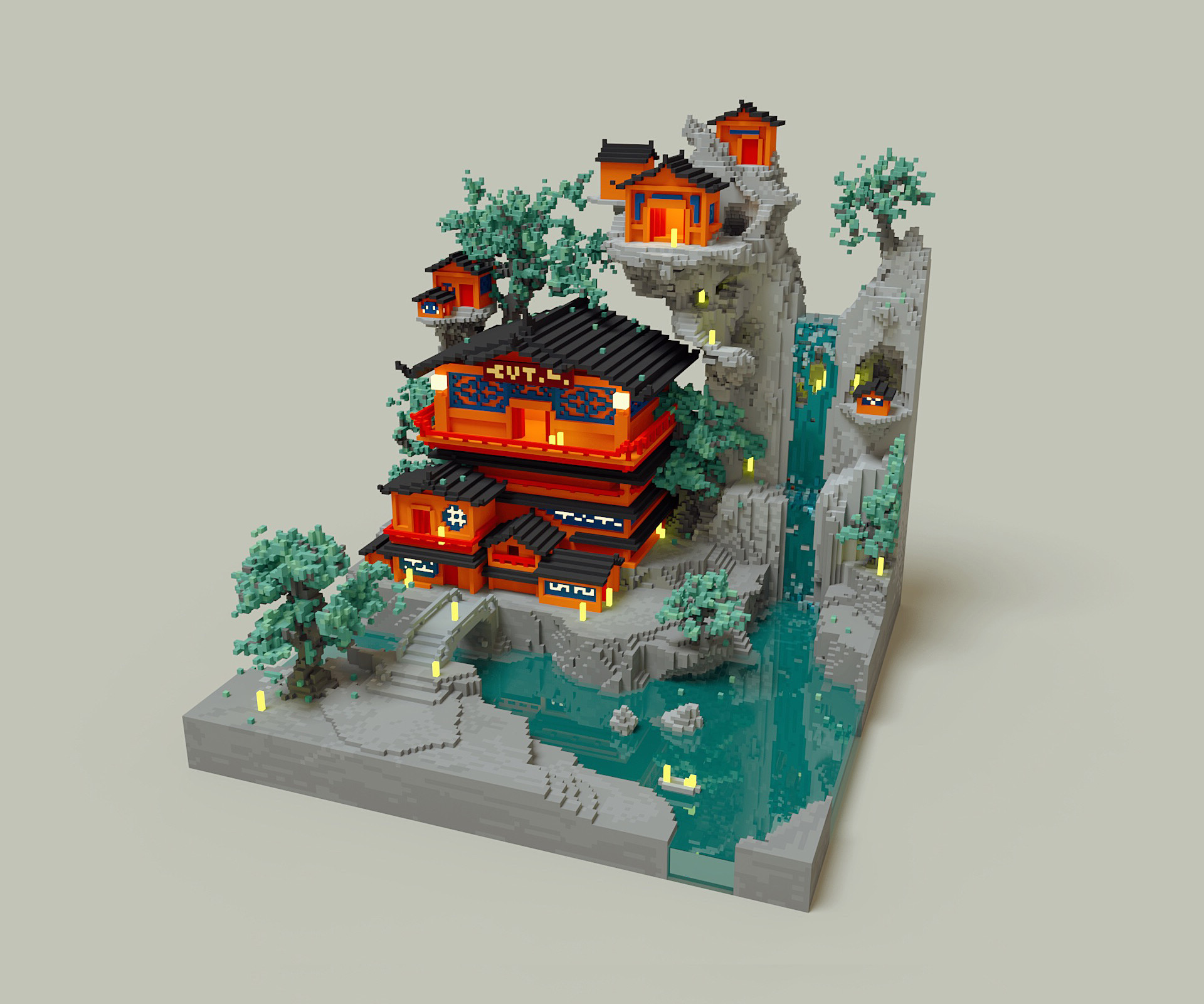 Voxel Cliffside by PUFFY SU
